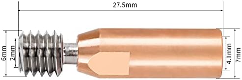 ברק-טרון [יצרן ציוד מקורי] 2 יחידות בי-מתכת 10 סגסוגת טיטניום חום לשבור גרון 1.75 ממ צינור ציפוי נחושת 4.1 ממ דרך